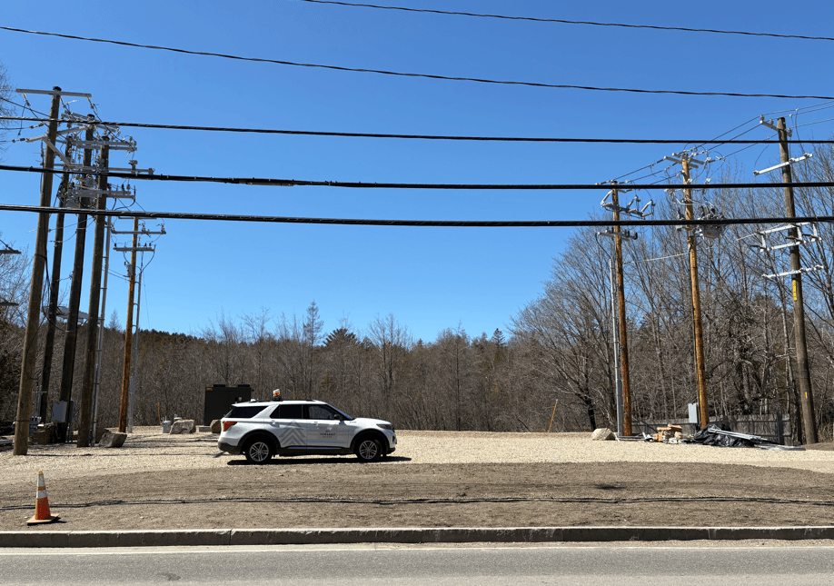 a Versant Power vehicle with newly upgraded power line equipment