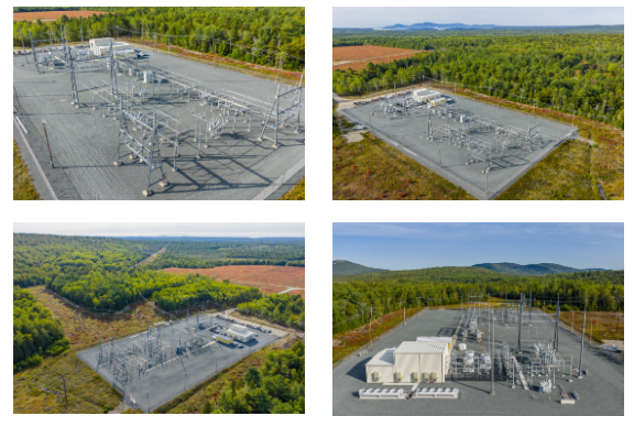 Four different views of the Tunk Lake statcom project
