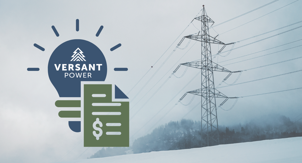 Versant Power winter electricity rates notice